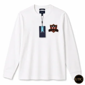 GANT Men's Premium White Long Sleeve T-Shirt ๐ | 100% Soft Cotton Crew Neck | Classic Everyday Luxury