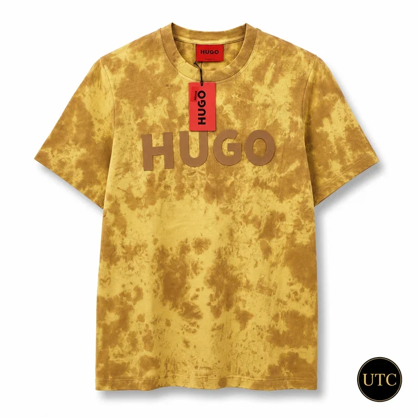 UGO Men's Premium Tie-Dye Logo T-Shirt π₯ | Soft Cotton Crew Neck | Modern Casual Wear