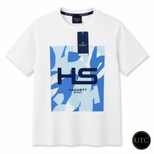 Hackett London Men's Premium White Graphic T-Shirt 👕 | Soft Cotton Crew Neck | 🇬🇧 Luxury British Style | 🇨🇦 Fast Shipping