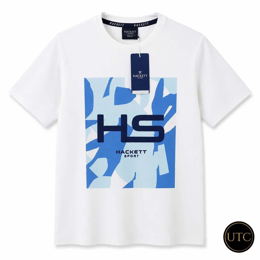 Hackett London Men's Premium White Graphic T-Shirt ๐ | Soft Cotton Crew Neck | ๐ฌ๐ง Luxury British Style | ๐จ๐ฆ Fast Shipping