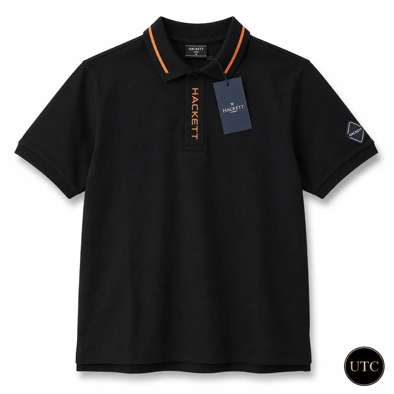 Hackett London Men's Premium Black Polo Shirt ๐โจ | Luxury Cotton | Smart Casual
