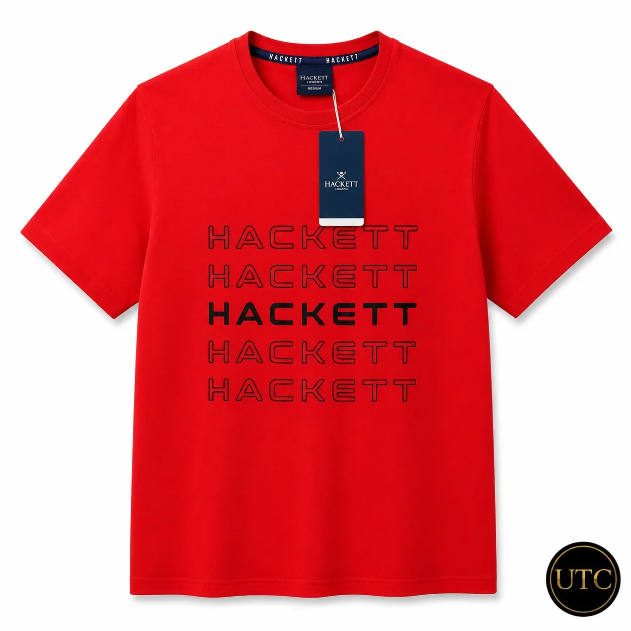 Hackett London Men's Premium Red Logo T-Shirt π | Soft Cotton Crew Neck | π¬π§ Luxury British Style | π¨π¦ Fast Shipping