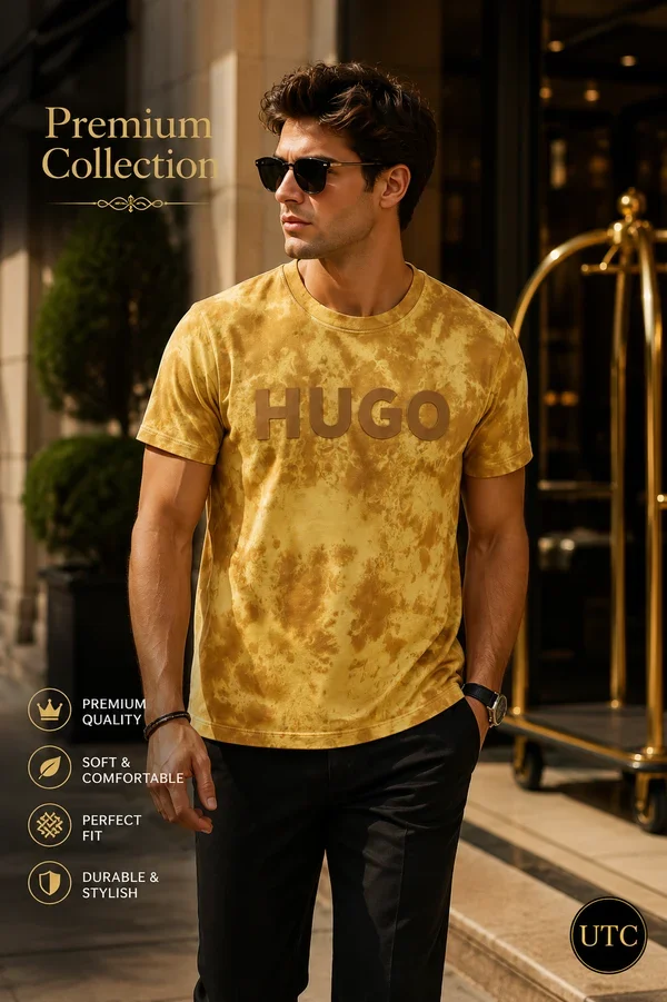 UGO Men's Premium Tie-Dye Logo T-Shirt ๐ฅ | Soft Cotton Crew Neck | Modern Casual Wear - Image 7