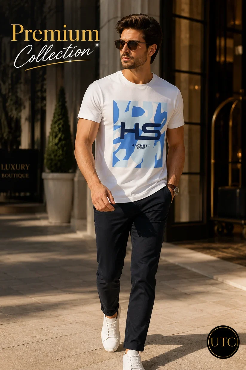 Hackett London Men's Premium White Graphic T-Shirt ๐ | Soft Cotton Crew Neck | ๐ฌ๐ง Luxury British Style | ๐จ๐ฆ Fast Shipping - Image 6