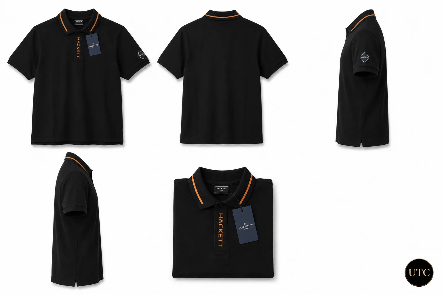 Hackett London Men's Premium Black Polo Shirt ๐โจ | Luxury Cotton | Smart Casual - Image 5