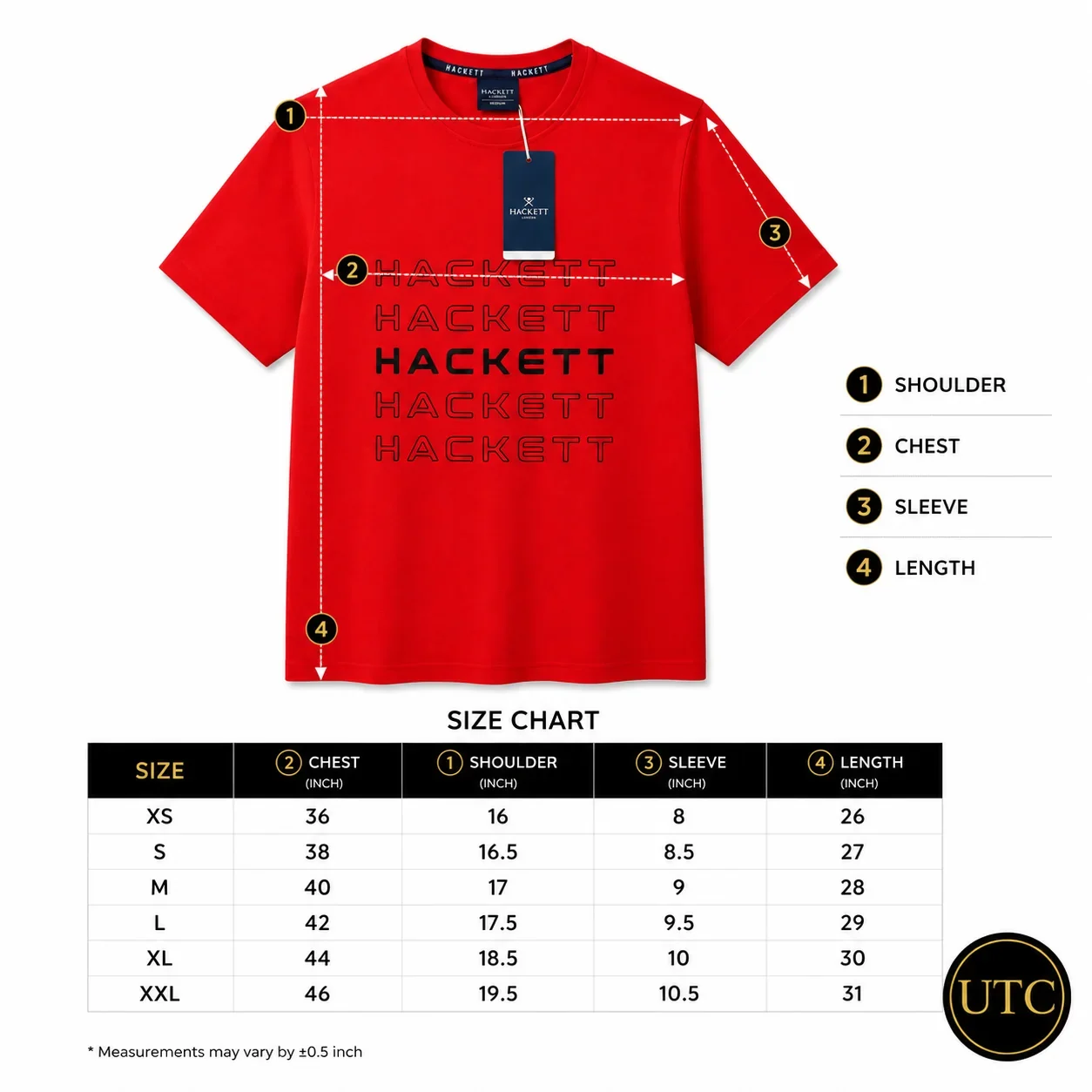 Hackett London Men's Premium Red Logo T-Shirt π | Soft Cotton Crew Neck | π¬π§ Luxury British Style | π¨π¦ Fast Shipping - Image 3