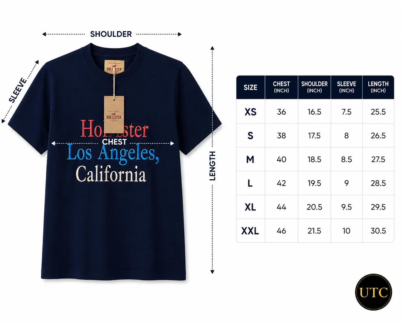Hollister Men's Premium Los Angeles California Graphic T-Shirt ๐ | 100% Authentic | Soft Cotton Casual Tee - Image 9