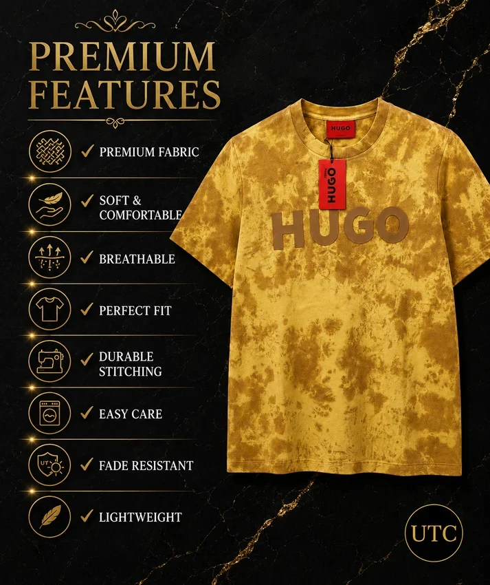 UGO Men's Premium Tie-Dye Logo T-Shirt ๐ฅ | Soft Cotton Crew Neck | Modern Casual Wear - Image 10