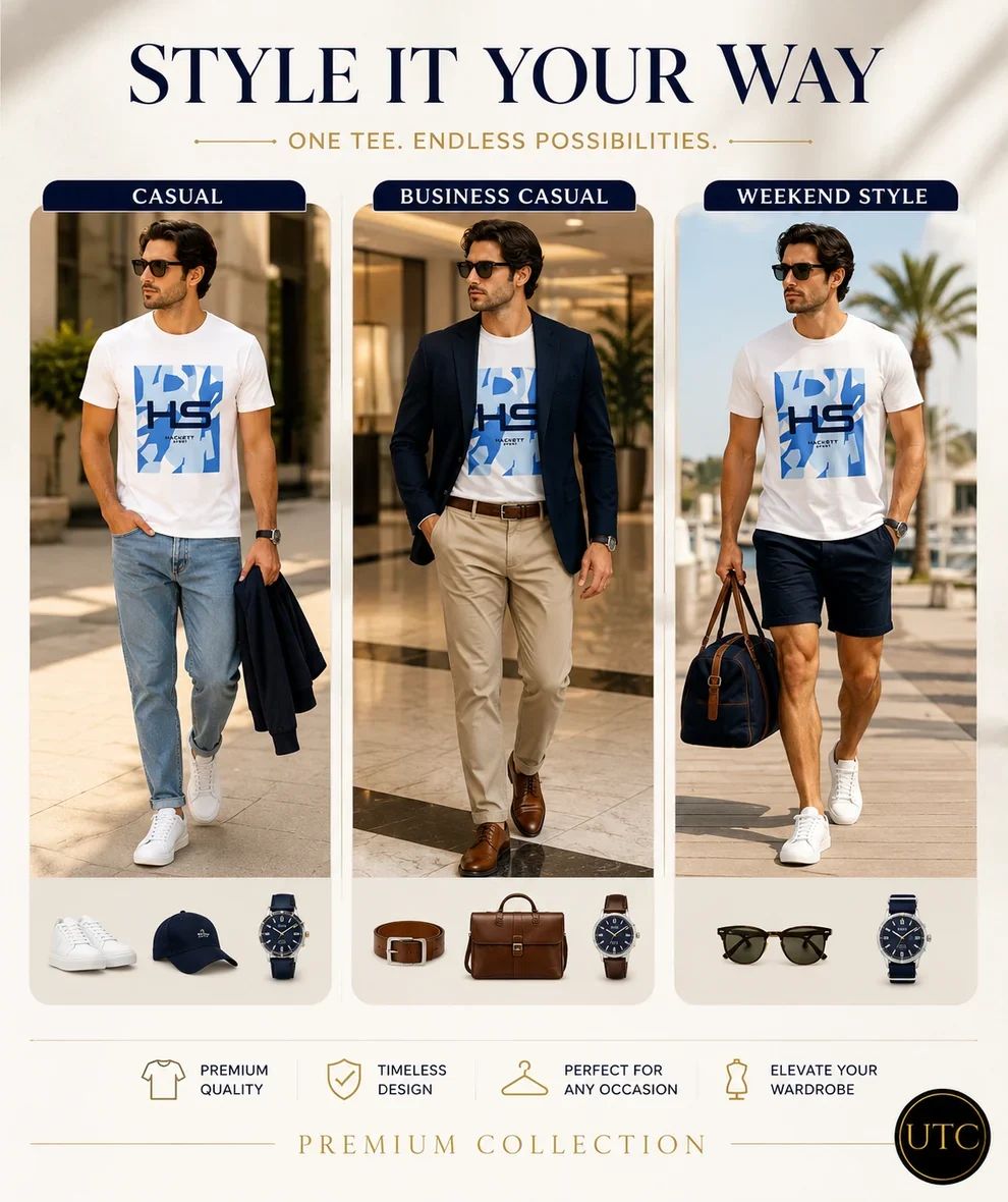 Hackett London Men's Premium White Graphic T-Shirt ๐ | Soft Cotton Crew Neck | ๐ฌ๐ง Luxury British Style | ๐จ๐ฆ Fast Shipping - Image 11