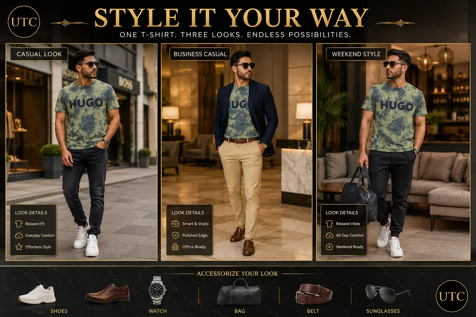 HUGO Men's Premium Tie-Dye Logo T-Shirt π | Soft Cotton | Modern Luxury | π¨π¦ Fast Shipping - Image 2