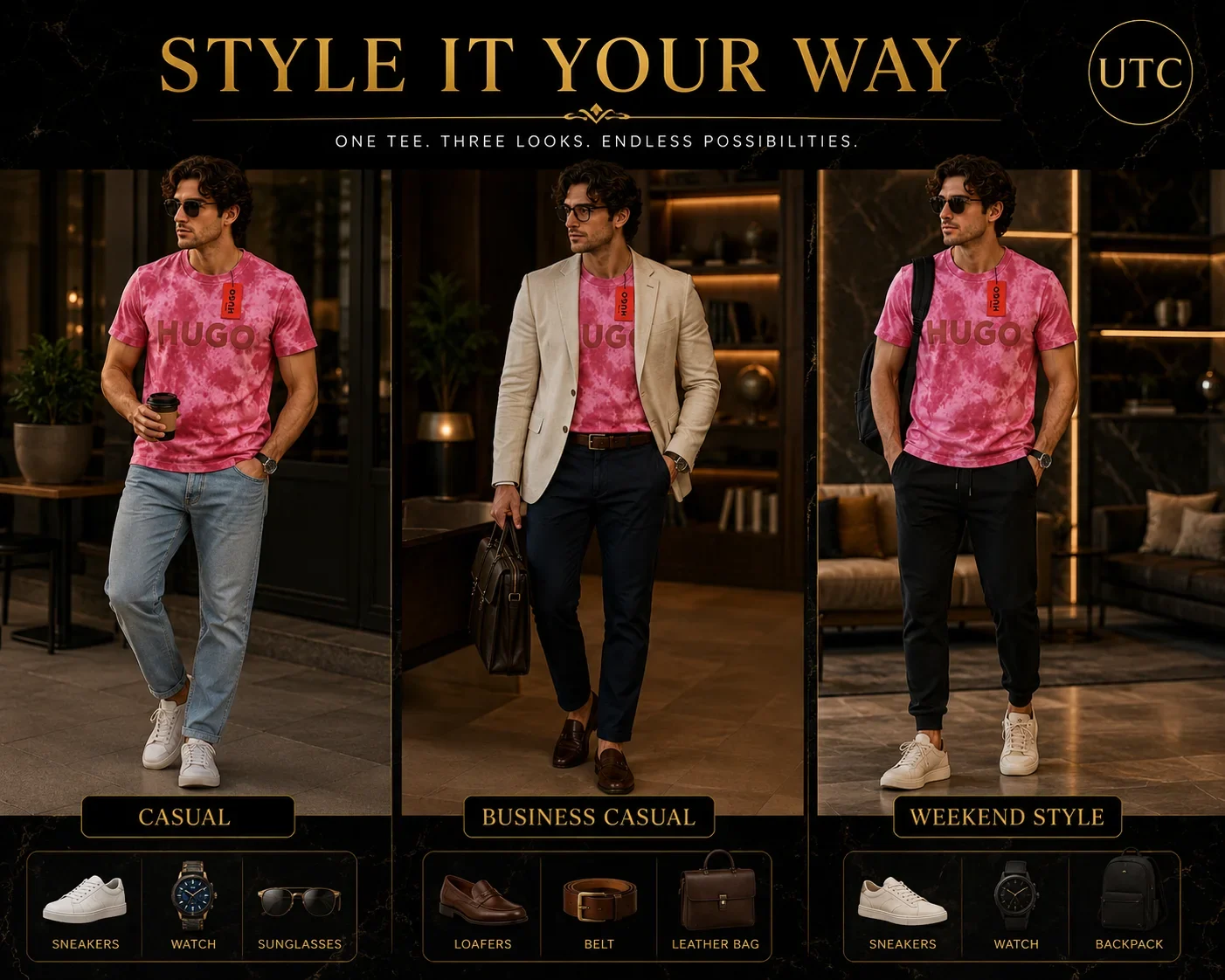 HUGO Men's Premium Pink Tie-Dye T-Shirt π | Soft Cotton Crew Neck | Luxury Everyday Style | π¨π¦ Fast Shipping - Image 10