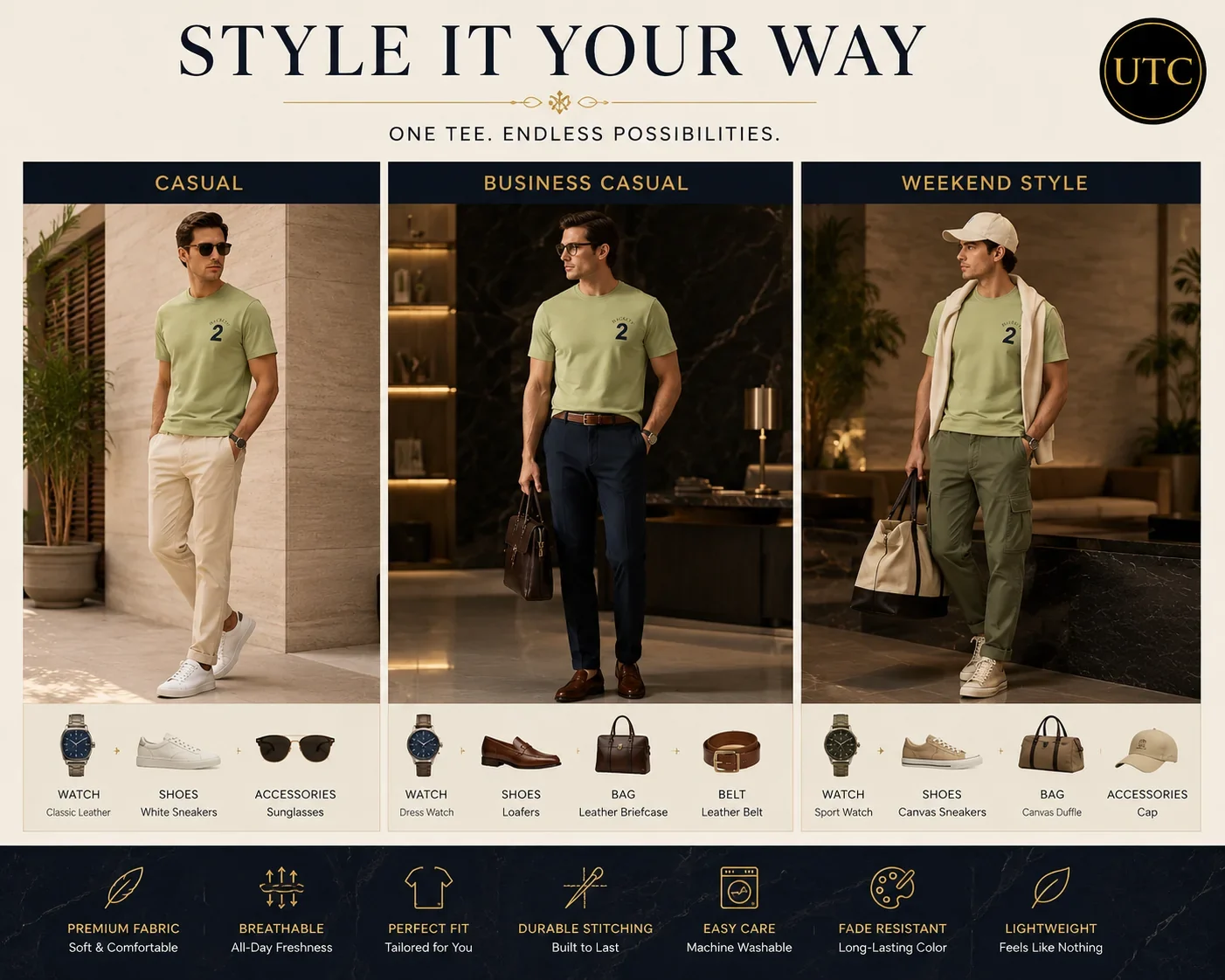 Hackett London Men's Premium Sage Green T-Shirt ๐ | 100% Soft Cotton Crew Neck | Luxury Casual Everyday Wear - Image 6