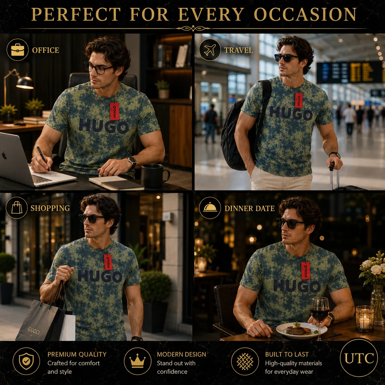 HUGO Men's Premium Tie-Dye Logo T-Shirt π | Soft Cotton | Modern Luxury | π¨π¦ Fast Shipping - Image 8