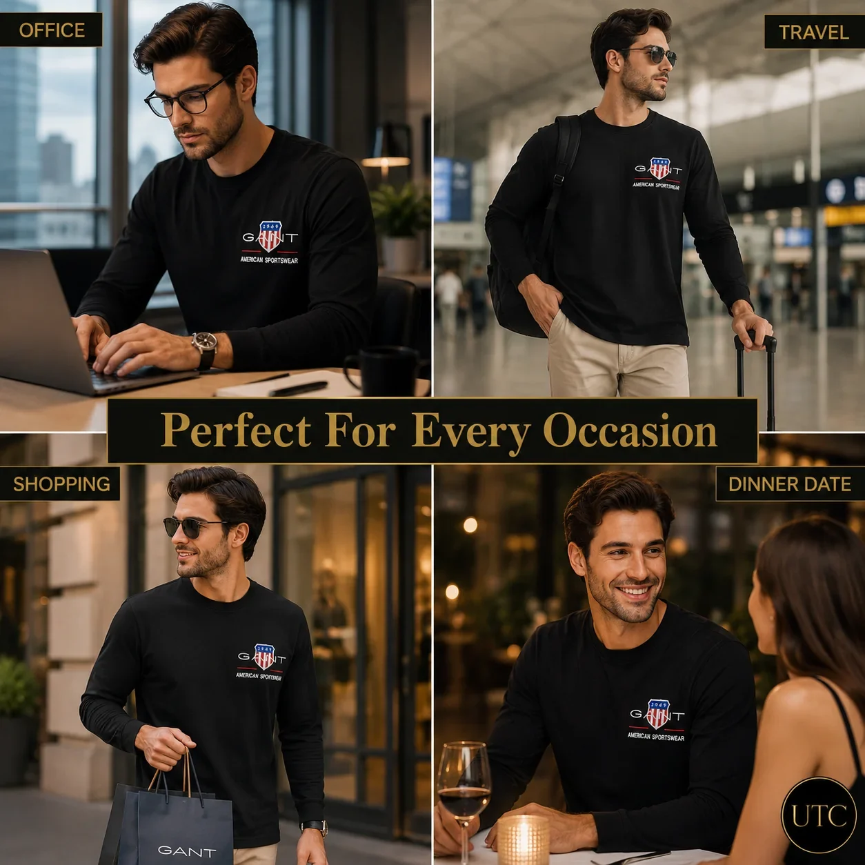 GANT Men's Premium Long Sleeve T-Shirt ๐โจ | 100% Authentic | Classic American Sportswear - Image 10