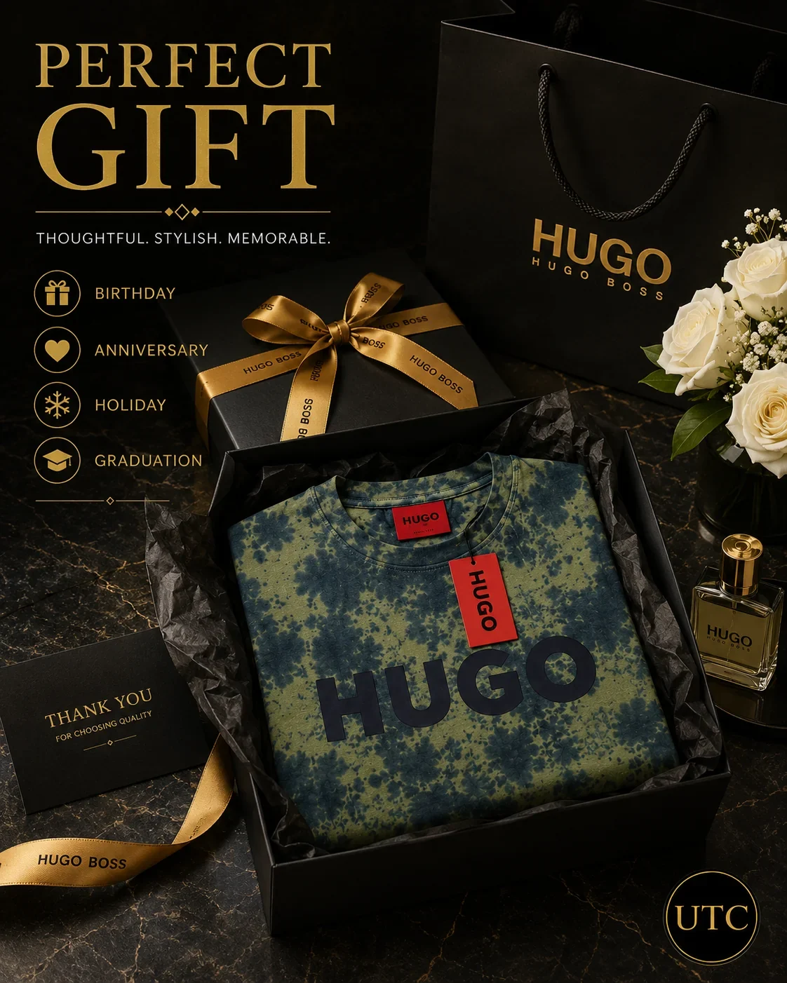 HUGO Men's Premium Tie-Dye Logo T-Shirt π | Soft Cotton | Modern Luxury | π¨π¦ Fast Shipping - Image 7