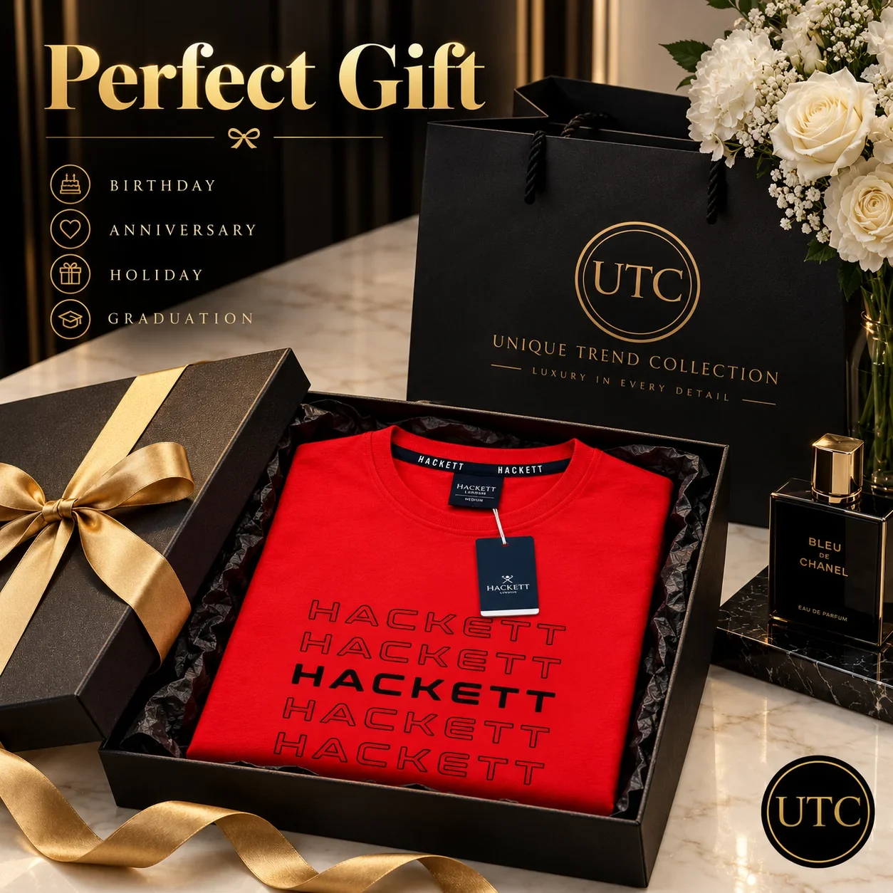 Hackett London Men's Premium Red Logo T-Shirt π | Soft Cotton Crew Neck | π¬π§ Luxury British Style | π¨π¦ Fast Shipping - Image 9