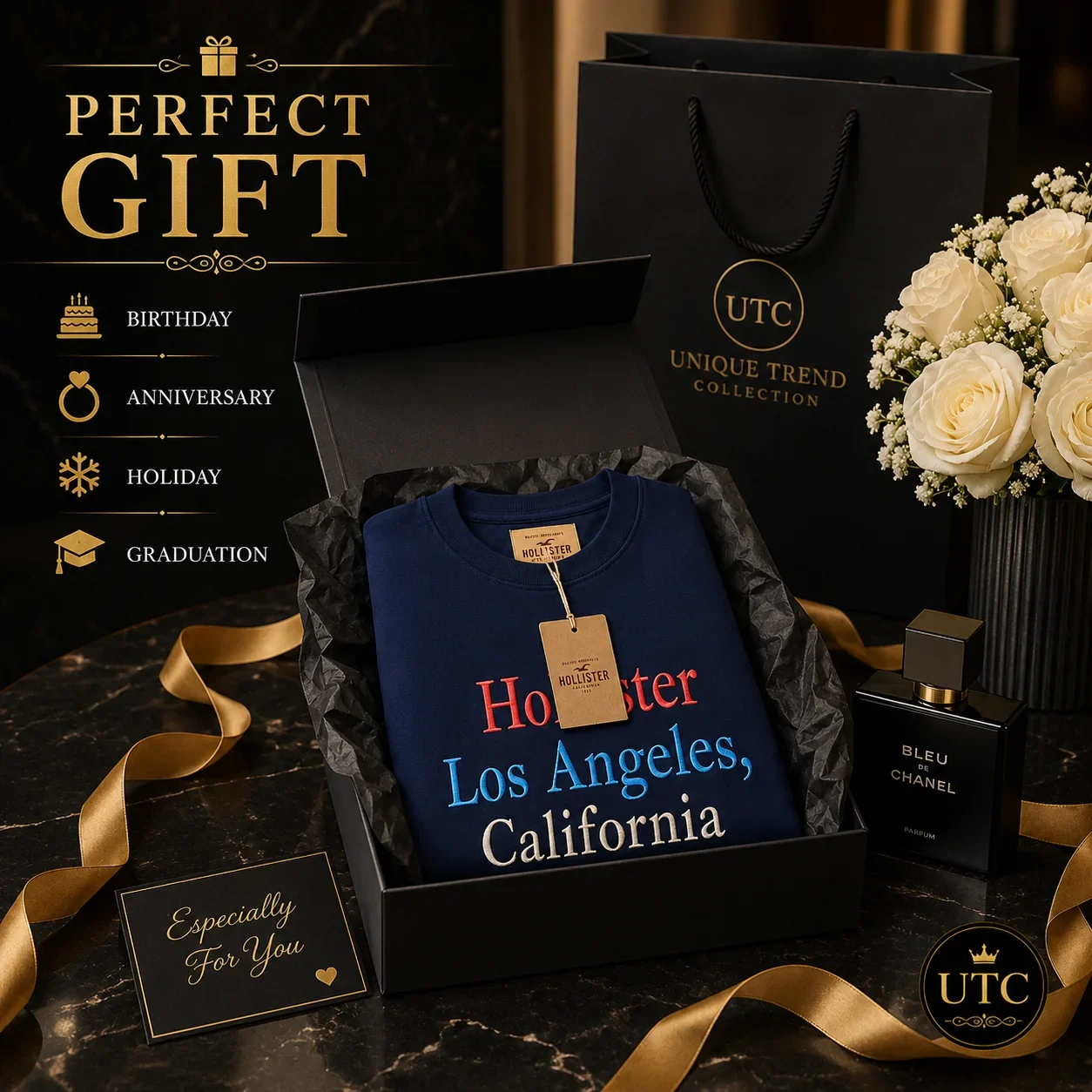 Hollister Men's Premium Los Angeles California Graphic T-Shirt ๐ | 100% Authentic | Soft Cotton Casual Tee - Image 12