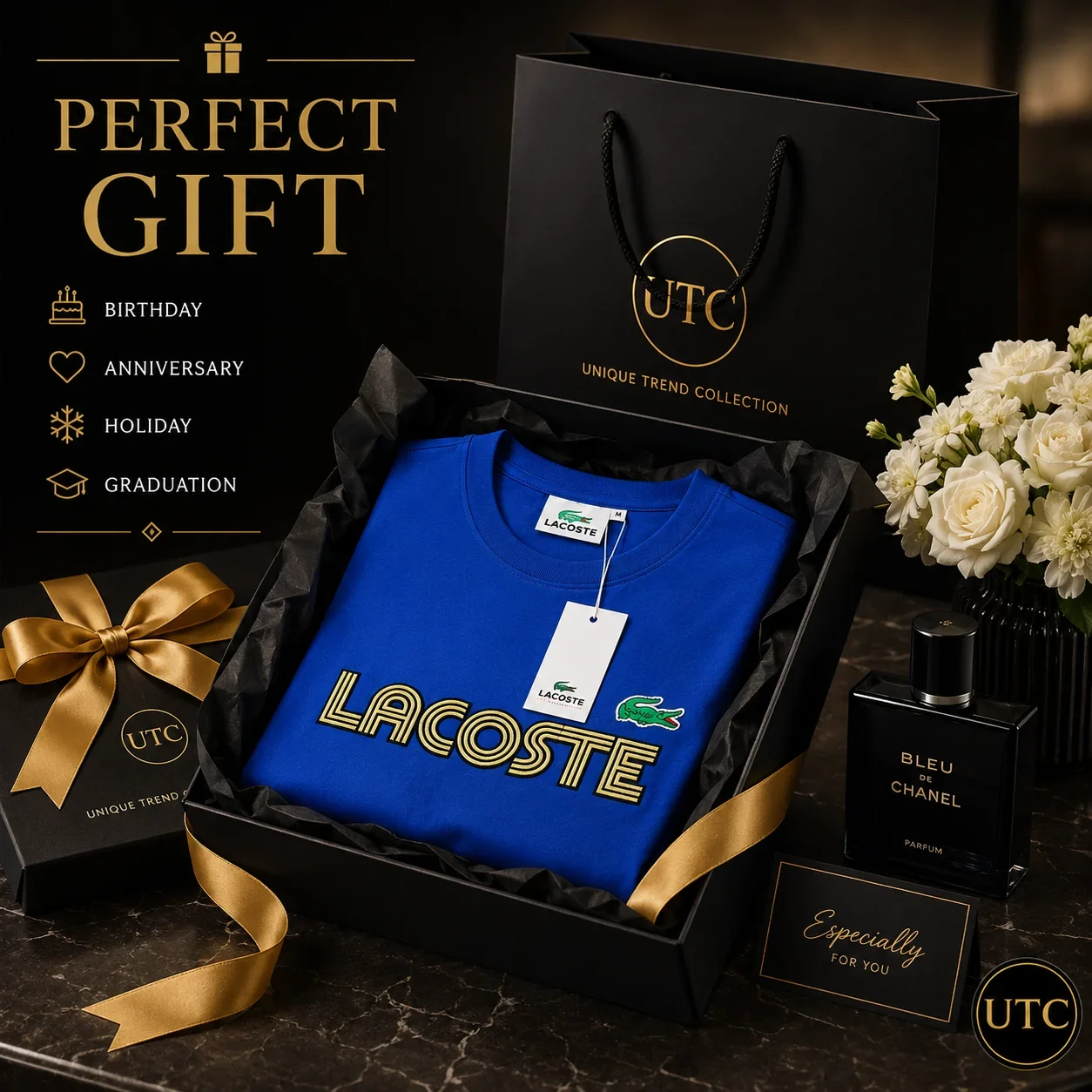 Lacoste Men's Premium Royal Blue Logo T-Shirt π | 100% Cotton Crew Neck | Luxury Everyday Wear | π¨π¦ Fast Shipping - Image 2