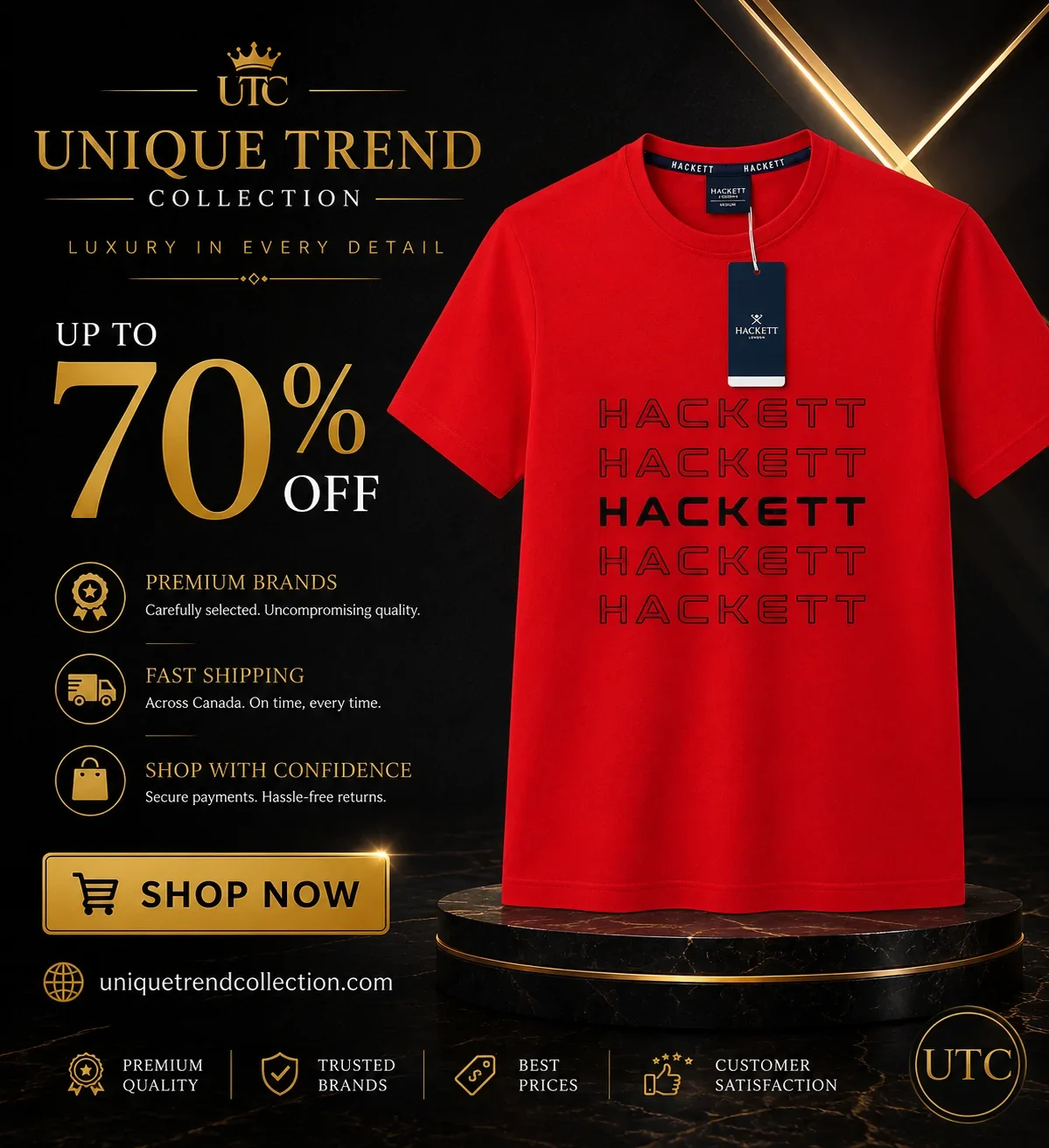 Hackett London Men's Premium Red Logo T-Shirt π | Soft Cotton Crew Neck | π¬π§ Luxury British Style | π¨π¦ Fast Shipping - Image 7