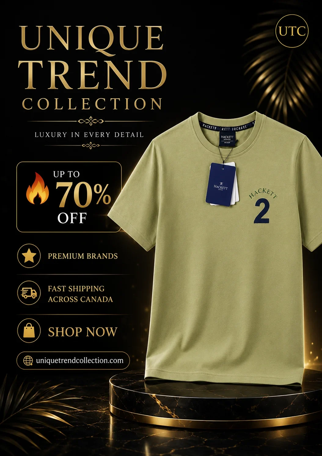 Hackett London Men's Premium Sage Green T-Shirt ๐ | 100% Soft Cotton Crew Neck | Luxury Casual Everyday Wear - Image 8