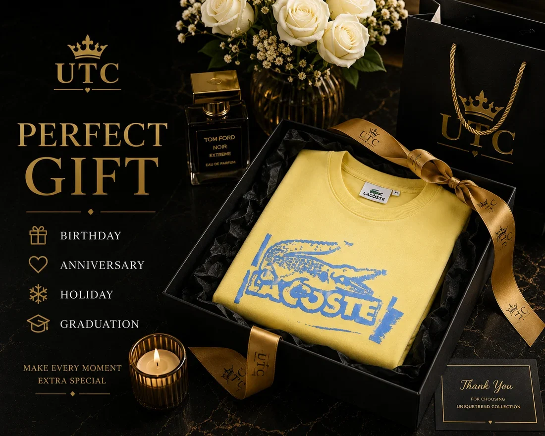Lacoste Men's Yellow Graphic T-Shirt | Premium Cotton Crew Neck Short Sleeve Tee - Image 8