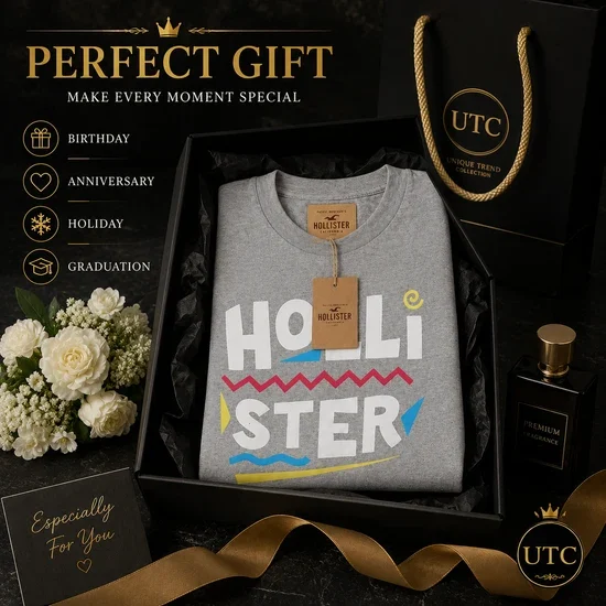 Hollister Men's Premium Graphic T-Shirt ๐ | Soft Cotton Crew Neck | Casual Everyday Style | 100% Authentic - Image 9