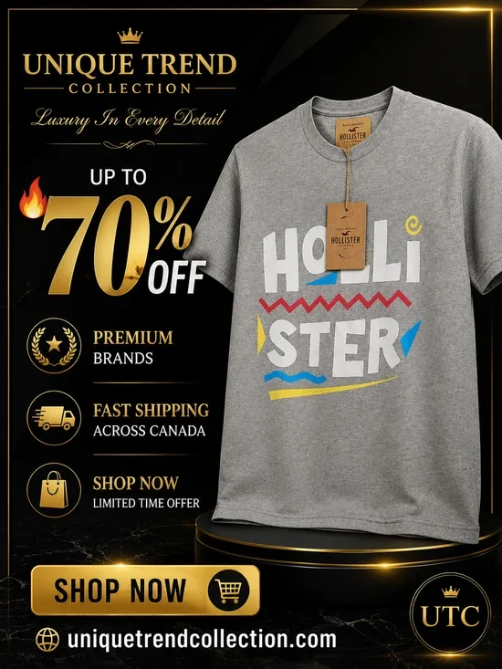 Hollister Men's Premium Graphic T-Shirt ๐ | Soft Cotton Crew Neck | Casual Everyday Style | 100% Authentic - Image 11