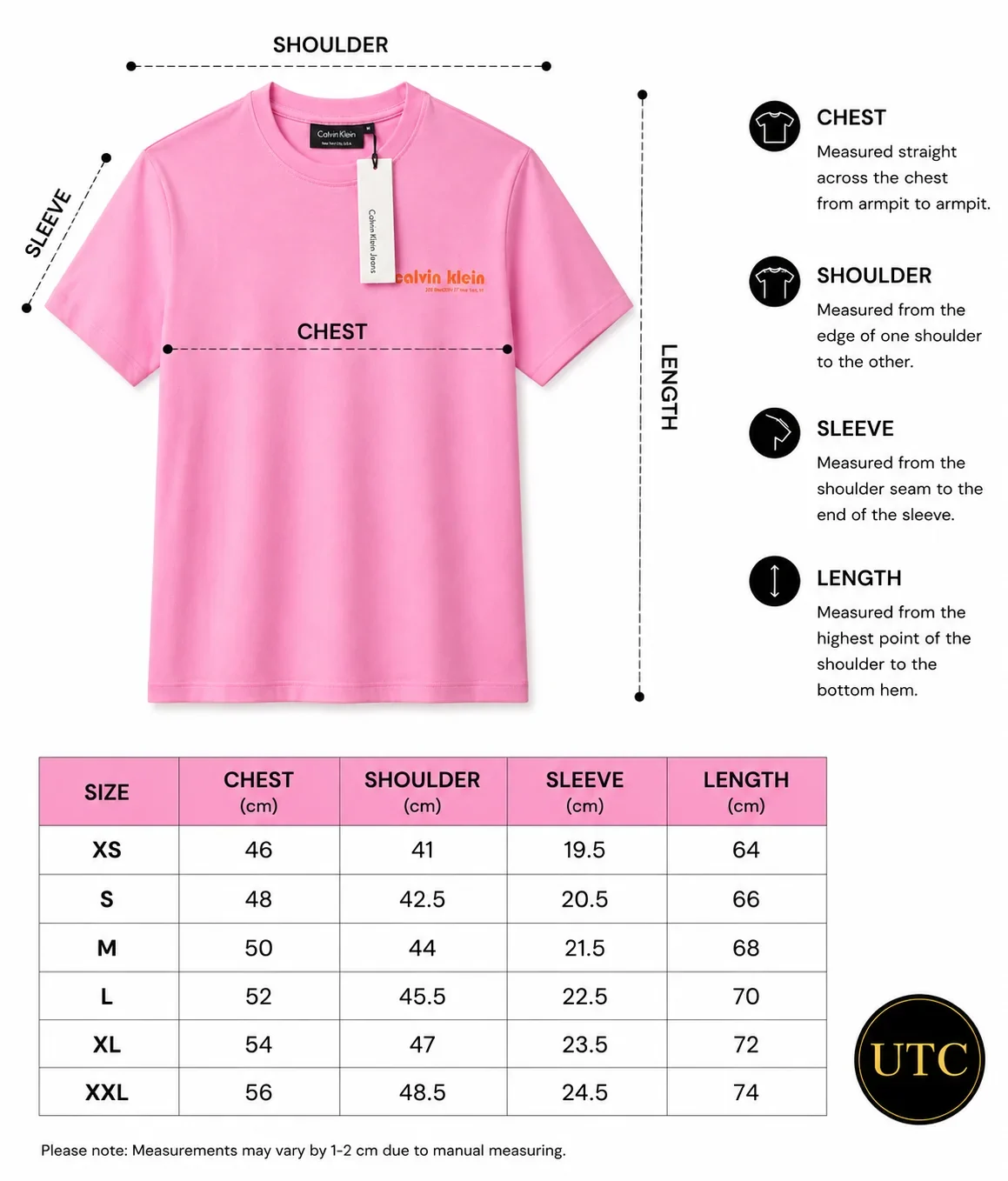 Calvin Klein Jeans Premium Pink Logo T-Shirt ๐ | 100% Authentic ๐ Soft Cotton Crew Neck | Luxury Everyday Style ๐ฅ - Image 5