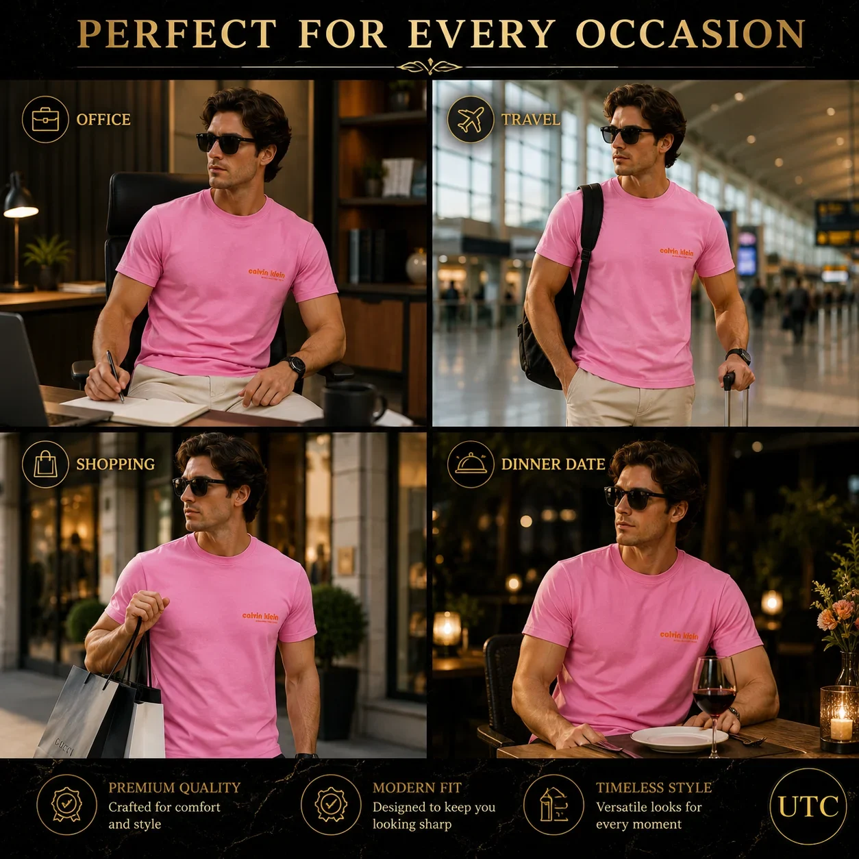 Calvin Klein Jeans Premium Pink Logo T-Shirt ๐ | 100% Authentic ๐ Soft Cotton Crew Neck | Luxury Everyday Style ๐ฅ - Image 6