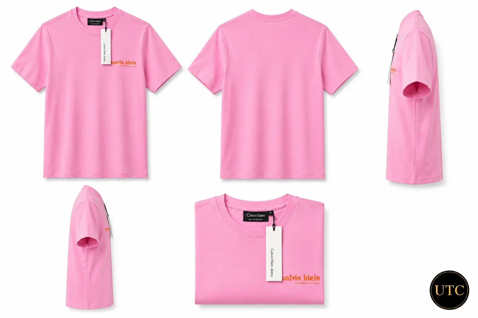 Calvin Klein Jeans Premium Pink Logo T-Shirt ๐ | 100% Authentic ๐ Soft Cotton Crew Neck | Luxury Everyday Style ๐ฅ - Image 2